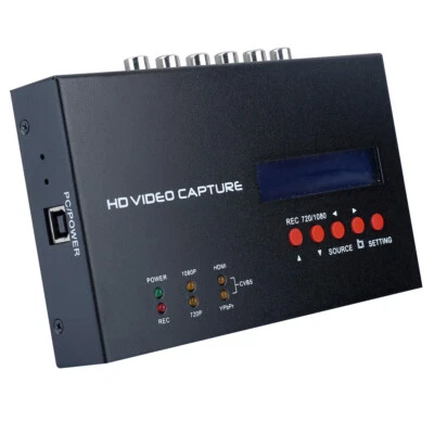 Grabadora HDMI todo en uno, captura HDMI, YPbPr, disco flash RCA a USB, 1080P60FPS Foto 1 de 4