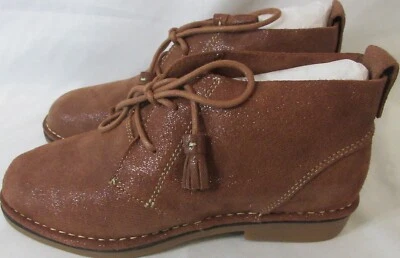 Botas al tobillo Hush Puppies Cyra Catelyn doradas brillantes de gamuza para mujer EE. UU. 7 medianas nuevas en stock Foto 1 de 4