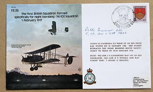 100 SQADRON FIRST BRITISH NIGHT BOMBING COVER SIGNED BY WW2 PILOT PETER AYHERST - Picture 1 of 2
