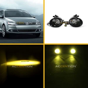 2Pcs DRL LED Convex Lens Fog Lights Lamp For VW Jetta MK6 A6 Sedan MK6 2011-2014 - Picture 1 of 7