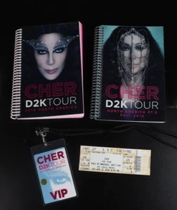 Cher D2K Tour 2014 North America Set: 2 Itineraries VIP Pass Concert Ticket s224 - Picture 1 of 9