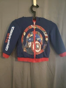 Captain America: Civil War Reversible Jacket Disney Kids Size 4 Team Iron Man - Picture 1 of 5