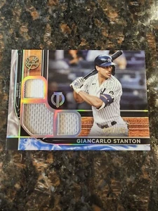 2022 Topps Tribute Tribute Triple Relics #d 62 /199 Giancarlo Stanton #TTR-GS - Picture 1 of 3