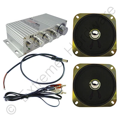 Amplificador estéreo Wangma WM-333 y kit de altavoces de 2 x 5 W para gabinete de máquina arcade