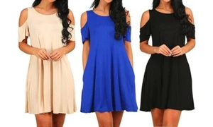 Cold Shoulder Dress - Picture 1 of 7