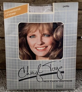 Collant vintage Cheryl Cravatte Nice Touch convenzionale tutto trasparente piccolo grigio NOS - Foto 1 di 3