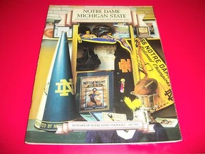 NOTRE DAME VS MICHIGAN STATE PROGRAM 9-19-1987 GOOD CONDITION - Picture 1 of 3