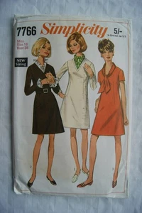 1968 Simplicity Pattern No. 7766 misses & womens dress, size 16, 38 in bust - Picture 1 of 1
