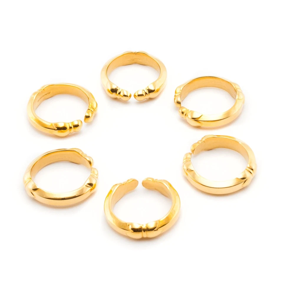 Prestige - Serviettenringe 6tlg. - NEU - Auerhahn Besteck - vergoldet - Gold - Bild 1 von 2