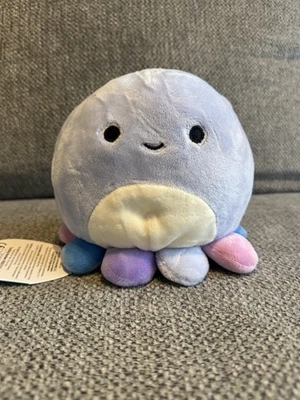 Flip-a-Mallow 5" Carlos Crab / Beula Octopus 2-in-1 Red Violet Ocean Sea Life - Image 1 of 4