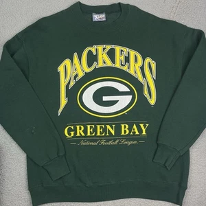 Vintage Green Bay Packers Sweater Lee Sport NFL Football Sweatshirt Large - Picture 1 of 8