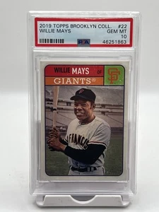 2019 Topps Brooklyn Collection Willie Mays PSA 10 Gem Mint #22 SF Giants HOF - Picture 1 of 2