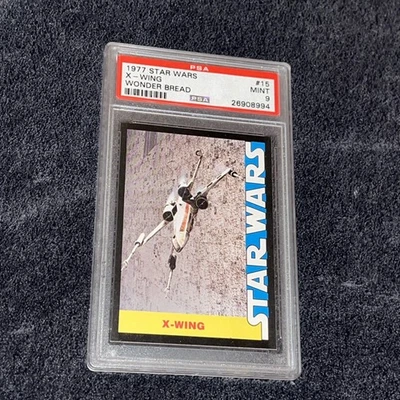 1977 Star Wars Wonder Bread #15 Card “X-Wing” PSA 9 Mint Luke Skywalker Mint - Image 1 of 3