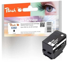 Peach Black Ink Cartridge Compatible with Epson T02E1, No. 202 bk, C13T02E14010 - Afbeelding 1 van 1