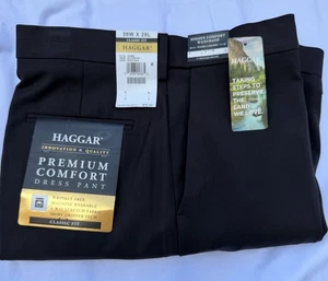 Haggar Classic Fit Premium Comfort Dress Pant Charcoal Size 38W X 29L New! - Picture 1 of 10