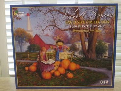 White Mountain Puzzles PUMPKINS FOR SALE 2011 Robert Duncan Exclusive #824S - Image 1 of 4