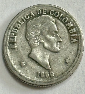 Moneda 1959 20 centavos cobre-níquel Colombia 🇨🇴 KM#215,1 F/XF ESTADO #147 Foto 1 de 4