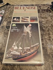 Vintage 1985 Artesania Latina 20500 1:75 scale Bluenose II wooden model ship kit - Picture 1 of 15
