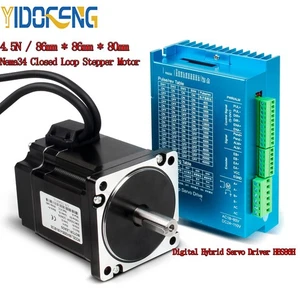 4.5N.m Nema34 Closed Loop Stepper Motor+HBS86H Hybrid Servo Driver 18-80V - Picture 1 of 8