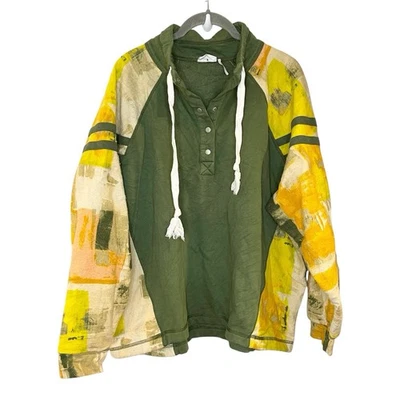 Out From Under UO Billie Popover Camisa Pullover Sudadera Grande Verde M Foto 1 de 4