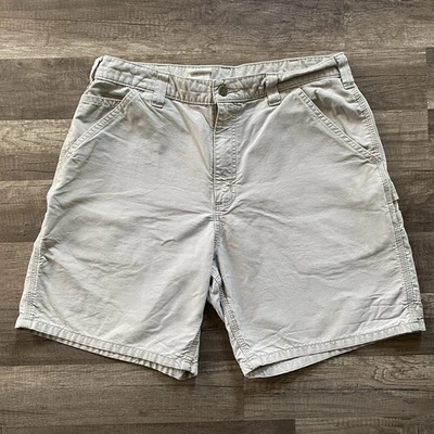 Carhartt Men's Tan Canvas Work Shorts Regular Fit B144TAN Size 34 - Image 1 of 4