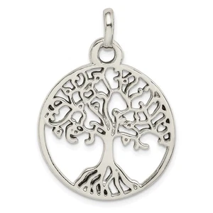 Ciondolo albero della vita in argento sterling lucido - Foto 1 di 3
