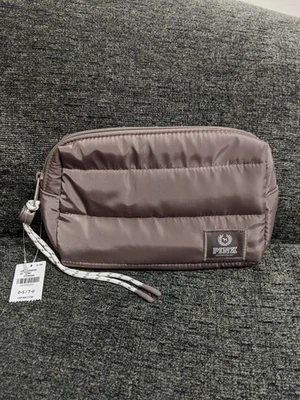 Victoria's Secret ROSA Acolchado Bolsa de Aseo Café Helado Nuevo con Etiquetas Foto 1 de 4