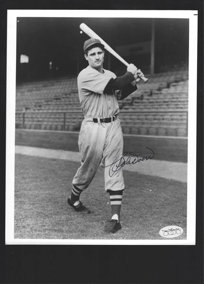 VINTAGE   BOBBY  DOERR   AUTOGRAPHED  ADTION   PHOTO    JSA - Image 1 of 1
