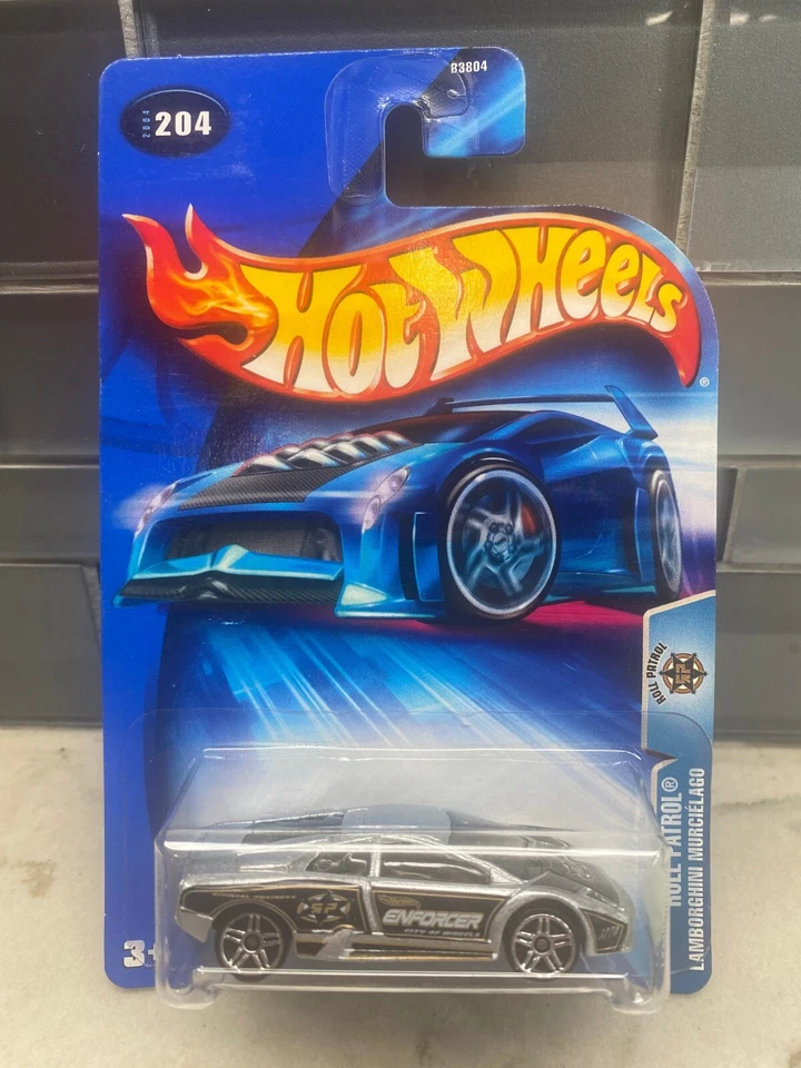 Hot Wheels Lamborghini Murcielago #204 Roll Patrol Argento Auto In Metallo 2004 - Immagine 1 di 1
