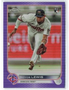 2022 Topps Chrome Update Royce Lewis Purple Refractor USC143 Twins Rookie