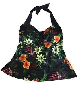 Tankini Oberteil ~ sheego by Joe Browns ~ Blau Gebümt Gr. 48 (Cup-F) - Bild 1 von 3