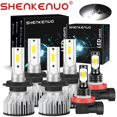 For BMW 330i 320i 2012-2018 6x LED Headlight Bulbs Hi/Lo Beam + Fog Light 6000K - Image 1 of 4