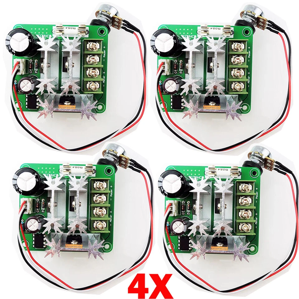 4pcs 15A 6V-90V Pulse Width Modulator For PWM Stepless DC Motor Speed Controller - Image 1 of 4