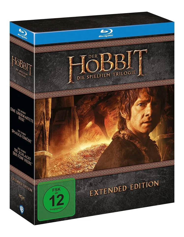 Der Hobbit - Teil: 1 - 3 - Extended Edition [9 Blu-ray's/NEU/OVP] Peter Jackson - Bild 1 von 4