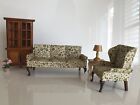 Dollhouse Miniature Furniture Sofa Chair Curio Cabinet Lamp Flower Coffee Table