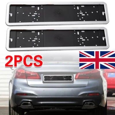 Stainless Steel Number Plate Holder Surround Frame For Any Car UK - Image 1 of 4