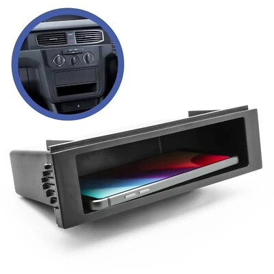Car Radio Faceplate Universal 1 din Storage Compartment Slot Blind Shaft - Image 1 of 4