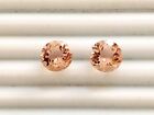 8 mm Round Matching Pair Peach Morganite Natural Loose Gemstones pair set