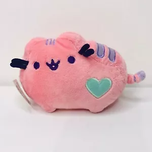 K7 Pusheen Pink Cat Teal Heart Plush Toy Anime Stuffed Animal Gund 6" Kawaii Kit - Picture 1 of 6