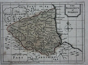 Original antique county map of BISHOPRICK OF DURHAM, Seller / Grose c.1775 - Picture 1 of 3