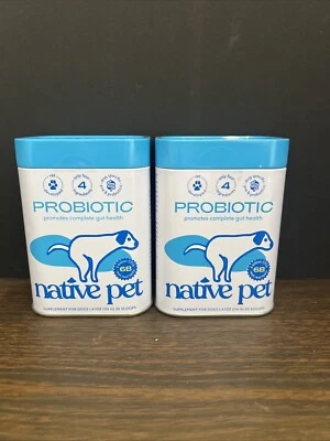 2pk Native Pet Probiotic for Dogs-4.1oz x2 (8.2oz) Powder for Gut Health, 02/26 - Image 1 of 4