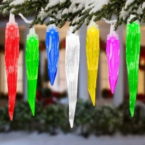 Orchestra of Light 24-Count Multi-function LED Plug-In Christmas Icicle Lights - Picture 1 of 2