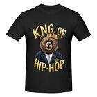 King Of Hip Hop Printed T-Shirt Fashion Bear Head Graphic Men's Short Sleeve