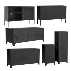 Sideboard Metal Cabinet TV Console Stand File Cabinets Office Storage Cupboard - Picture 1 of 21