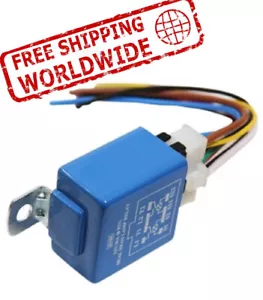 Dual Head Lamp Relay 12V 400 Watt 6 Blade Socket Unit High Quality Car Van Jeep - Picture 1 of 6