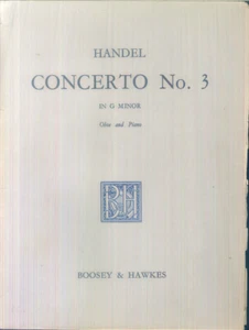 Handel ~ Concerto No. 3 in G Minor, Oboe and Piano - Picture 1 of 2