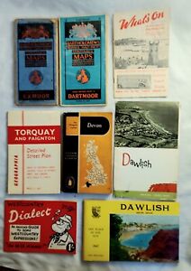 Devon & Cornwall  Vintage Maps & Guides Inc. 1950 Bartholomews Exmoor & Dartmoor