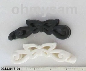 CLOSEOUT 2 NEW SOLID COLOR PLASTIC BANANA HAIR CLIP /COMB /LACE BOW DES 3 3/4 " - Picture 1 of 10