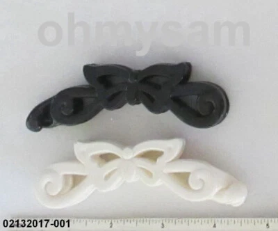 CLOSEOUT 2 NEW SOLID COLOR PLASTIC BANANA HAIR CLIP /COMB /LACE BOW DES  3 3/4 " - Image 1 of 4