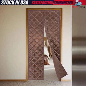 0.95*2.1mMagnetic Thermal Insulated Door Curtain Waterproof Winter Doorway Cover - Picture 1 of 23